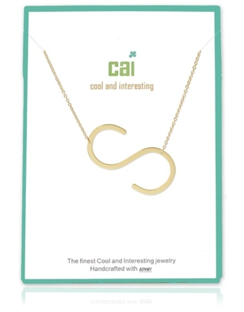 COOL & INTERESTING Medium Initial S Necklace