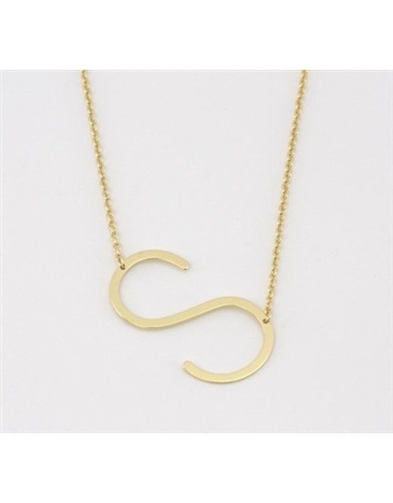COOL & INTERESTING Medium Initial S Necklace