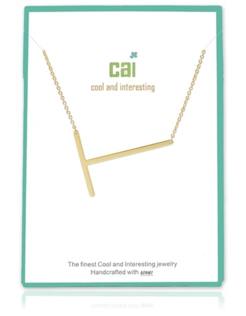 COOL & INTERESTING Medium Initial T Necklace