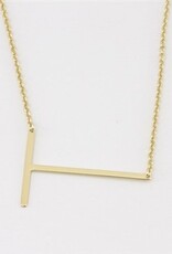 COOL & INTERESTING Medium Initial T Necklace
