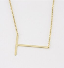 COOL & INTERESTING Medium Initial T Necklace