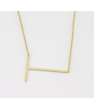 COOL & INTERESTING Medium Initial T Necklace