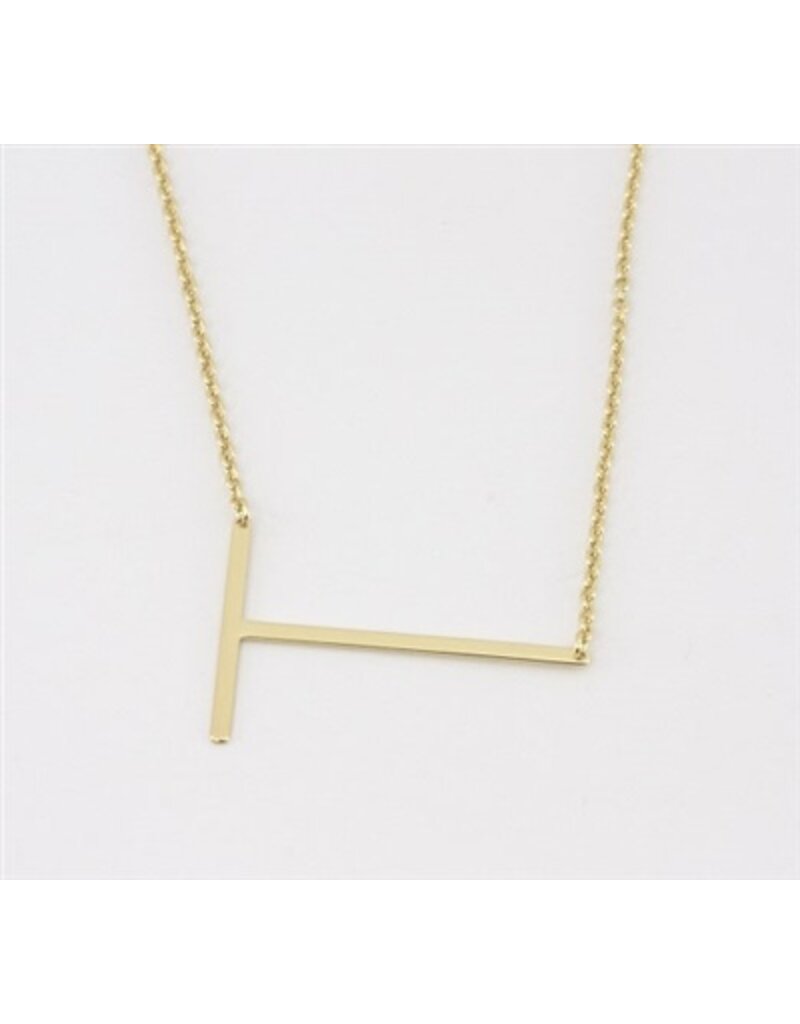 COOL & INTERESTING Medium Initial T Necklace