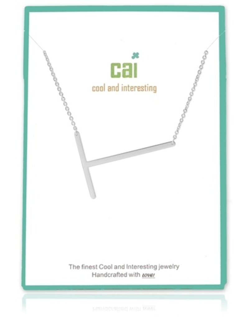 COOL & INTERESTING Medium Initial T Necklace