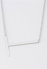COOL & INTERESTING Medium Initial T Necklace