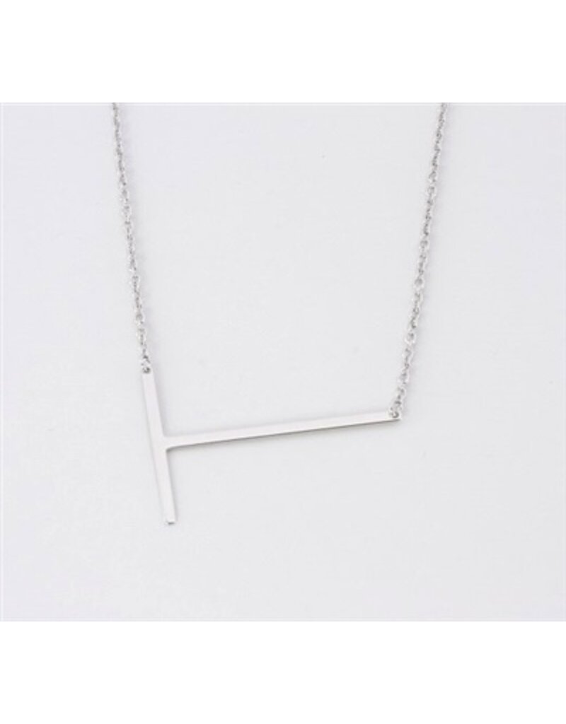COOL & INTERESTING Medium Initial T Necklace