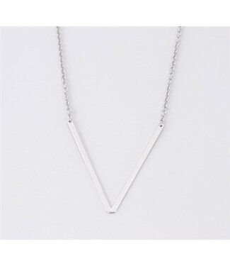 COOL & INTERESTING Medium Initial V Necklace