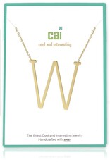 COOL & INTERESTING Medium Initial W Necklace