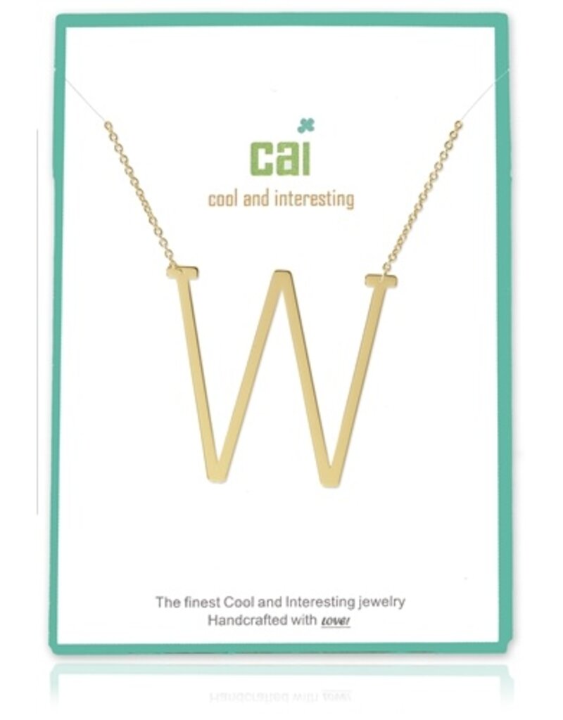 COOL & INTERESTING Medium Initial W Necklace