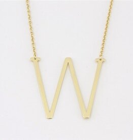 COOL & INTERESTING Medium Initial W Necklace