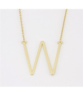 COOL & INTERESTING Medium Initial W Necklace