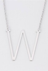 COOL & INTERESTING Medium Initial W Necklace