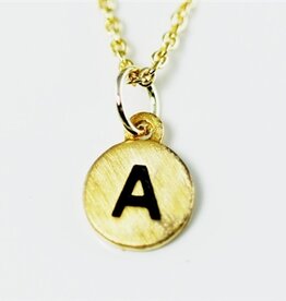 COOL & INTERESTING Dainty Disc Initial A Necklace