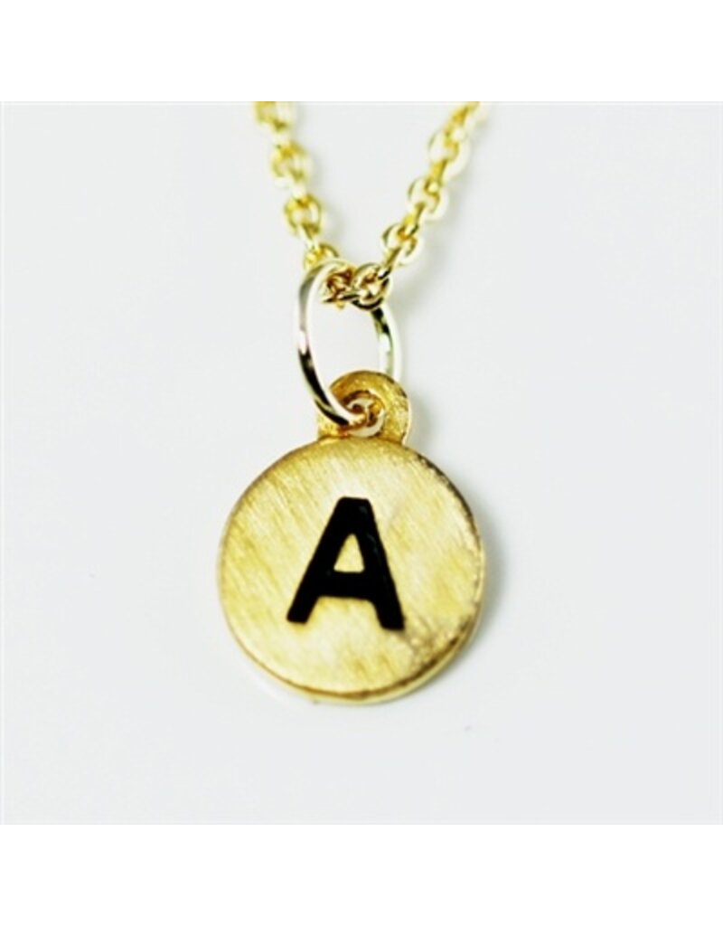 COOL & INTERESTING Dainty Disc Initial A Necklace
