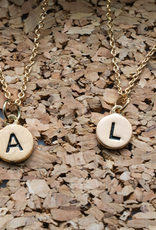 COOL & INTERESTING Dainty Disc Initial A Necklace