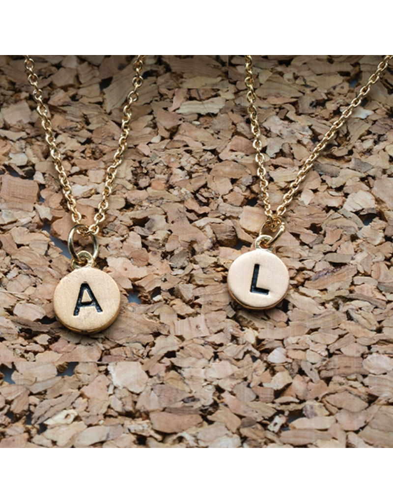 COOL & INTERESTING Dainty Disc Initial A Necklace