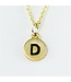 Dainty Disc Initial D Necklace