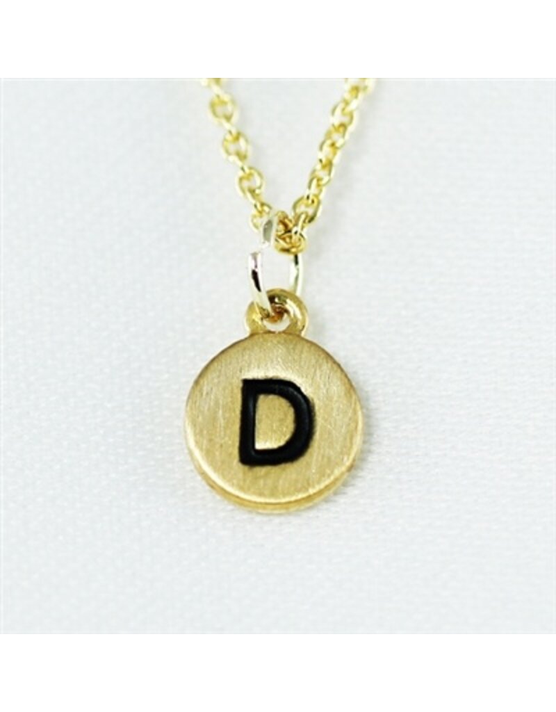 COOL & INTERESTING Dainty Disc Initial D Necklace