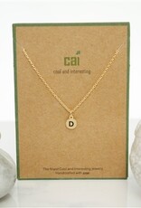 COOL & INTERESTING Dainty Disc Initial D Necklace