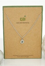 COOL & INTERESTING Dainty Disc Initial D Necklace