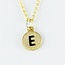 Dainty Disc Initial E Necklace