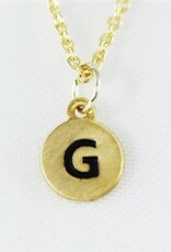 COOL & INTERESTING Dainty Disc Initial G Necklace