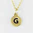 Dainty Disc Initial G Necklace