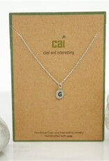 COOL & INTERESTING Dainty Disc Initial G Necklace