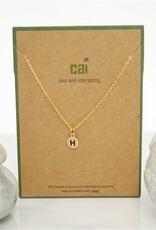 COOL & INTERESTING Dainty Disc Initial H Necklace COOL & INTERESTING Dainty Disc Initial H Necklace