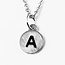 Dainty Disc Initial A Necklace