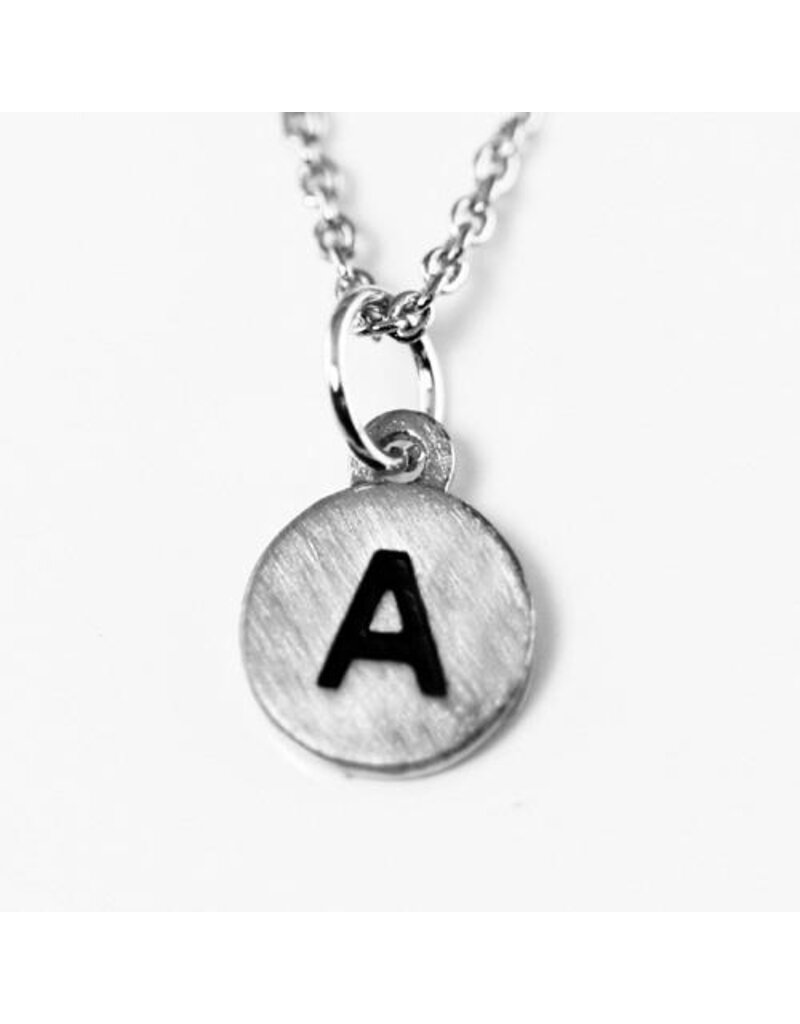 COOL & INTERESTING Dainty Disc Initial A Necklace