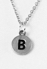 COOL & INTERESTING Dainty Disc Initial B Necklace