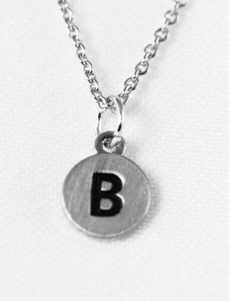 COOL & INTERESTING Dainty Disc Initial B Necklace