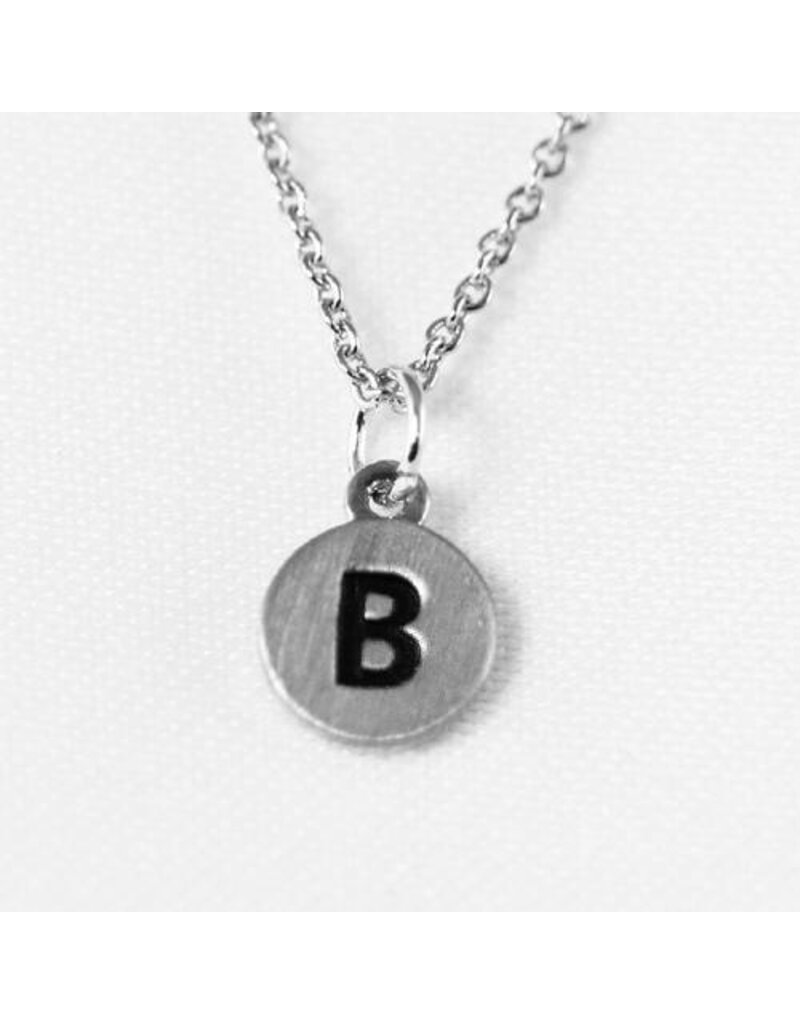 COOL & INTERESTING Dainty Disc Initial B Necklace