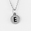 Dainty Disc Initial E Necklace