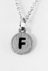COOL & INTERESTING Dainty Disc Initial F Necklace