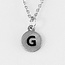 Dainty Disc Initial G Necklace
