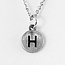 Dainty Disc Initial H Necklace