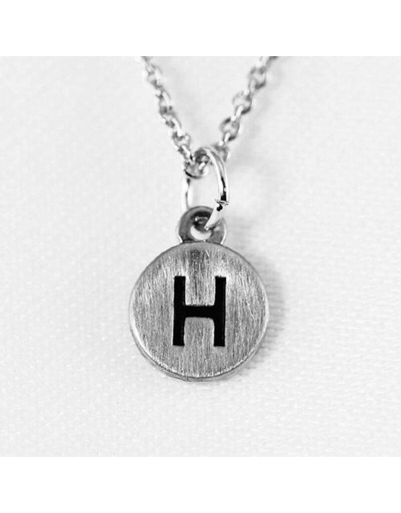 COOL & INTERESTING Dainty Disc Initial H Necklace