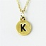 Dainty Disc Initial K Necklace