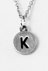COOL & INTERESTING Dainty Disc Initial K Necklace