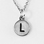 Dainty Disc Initial L Necklace