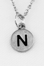 COOL & INTERESTING Dainty Disc Initial N Necklace