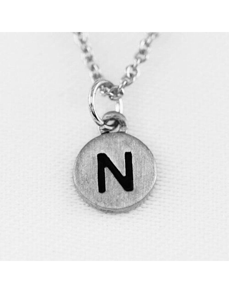 COOL & INTERESTING Dainty Disc Initial N Necklace
