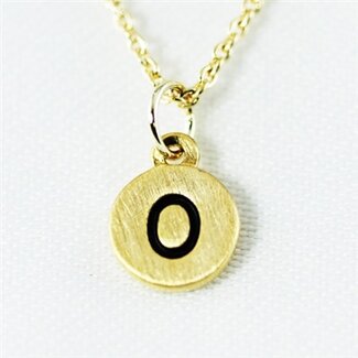 COOL & INTERESTING Dainty Disc Initial O Necklace