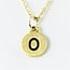 Dainty Disc Initial O Necklace