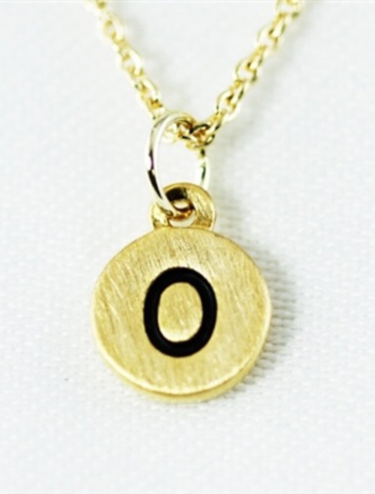 COOL & INTERESTING Dainty Disc Initial O Necklace