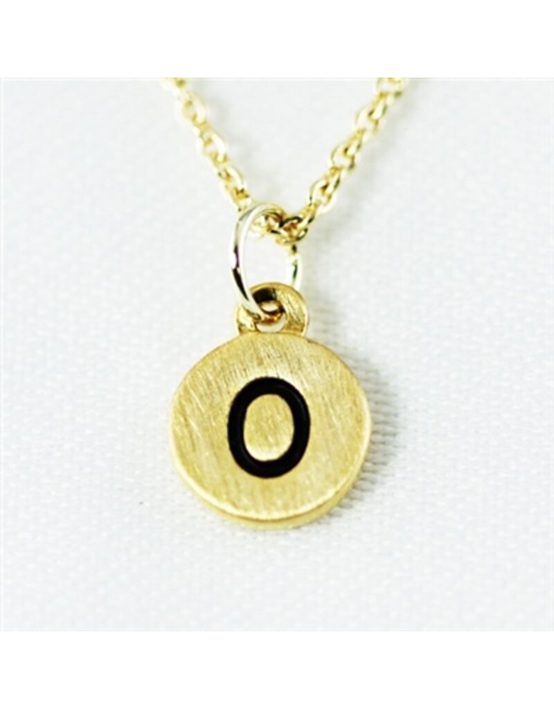 COOL & INTERESTING Dainty Disc Initial O Necklace