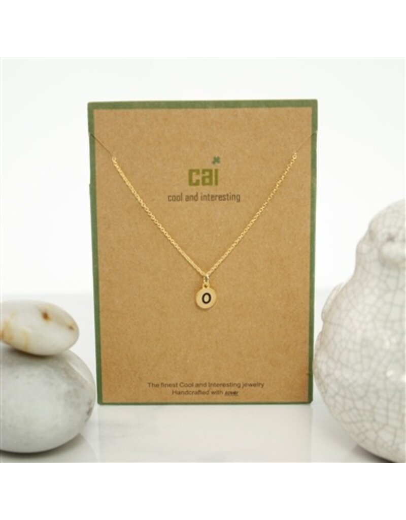 COOL & INTERESTING Dainty Disc Initial O Necklace