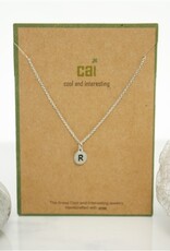 COOL & INTERESTING Dainty Disc Initial R Necklace